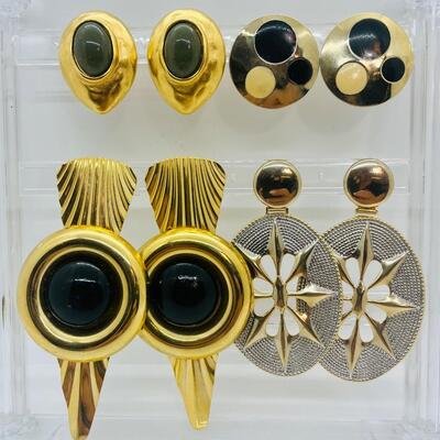 Lot 14: Vintage Pierced Earring Lot (Jacqueline Ferrar and More)