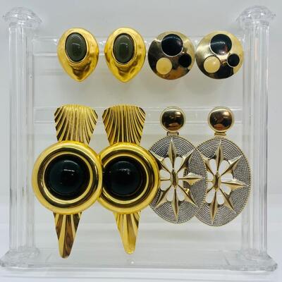 Lot 14: Vintage Pierced Earring Lot (Jacqueline Ferrar and More)