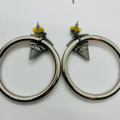 Lot 15: Silvertone Fashion Earrings by Jonette Jewelry and More (90's Large)