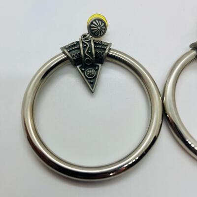 Lot 15: Silvertone Fashion Earrings by Jonette Jewelry and More (90's Large)