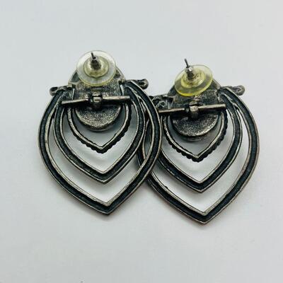 Lot 15: Silvertone Fashion Earrings by Jonette Jewelry and More (90's Large)