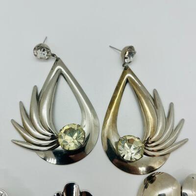 Lot 16: Large Vintage Pierced Earrings