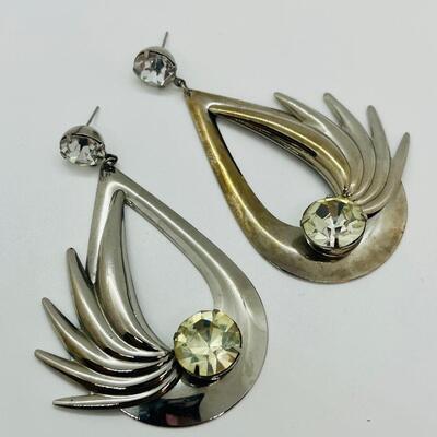 Lot 16: Large Vintage Pierced Earrings