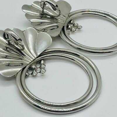 Lot 16: Large Vintage Pierced Earrings