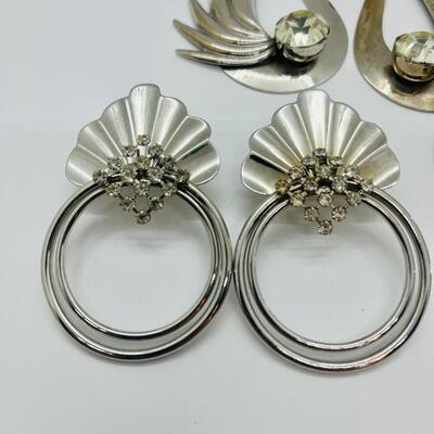 Lot 16: Large Vintage Pierced Earrings