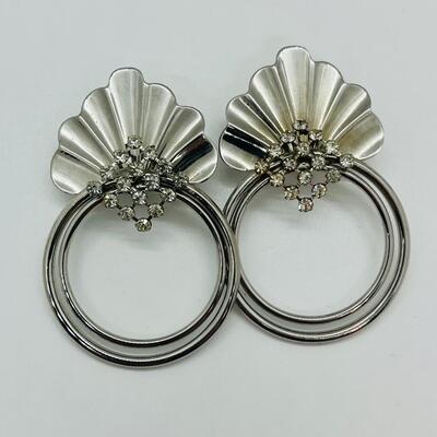 Lot 16: Large Vintage Pierced Earrings