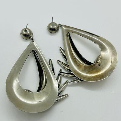 Lot 16: Large Vintage Pierced Earrings