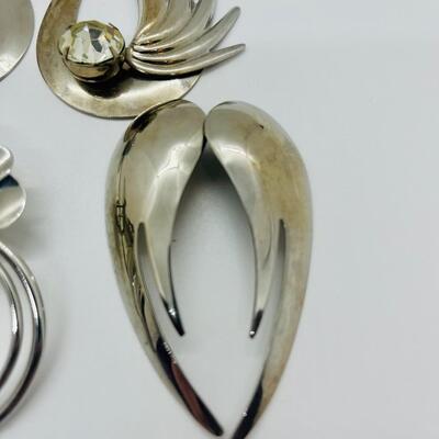 Lot 16: Large Vintage Pierced Earrings