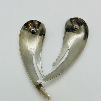 Lot 16: Large Vintage Pierced Earrings