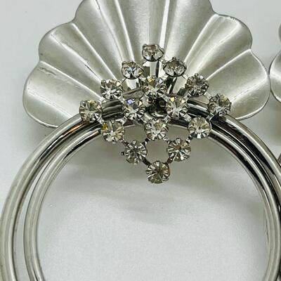 Lot 16: Large Vintage Pierced Earrings