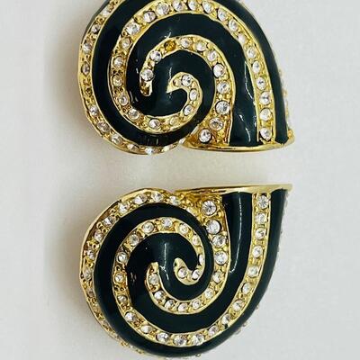 Lot 18: Black and Goldtone Chunky Costume Jewelry- Don Lin and more