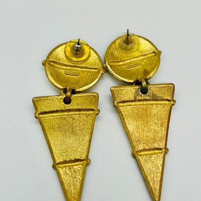 Lot 18: Black and Goldtone Chunky Costume Jewelry- Don Lin and more