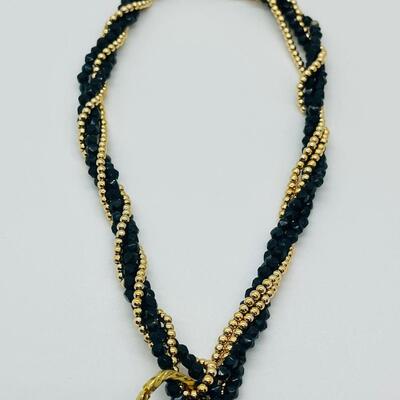 Lot 18: Black and Goldtone Chunky Costume Jewelry- Don Lin and more