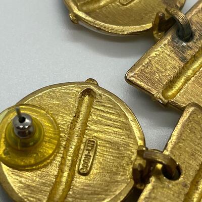 Lot 18: Black and Goldtone Chunky Costume Jewelry- Don Lin and more