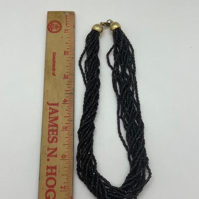 Lot 18: Black and Goldtone Chunky Costume Jewelry- Don Lin and more
