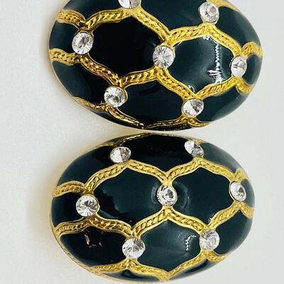 Lot 18: Black and Goldtone Chunky Costume Jewelry- Don Lin and more