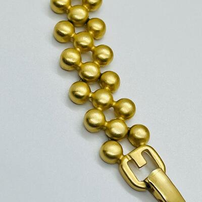 Lot 19: Vintage Givenchy Signed Set, Satin Finish Goldtone Jewelry lot
