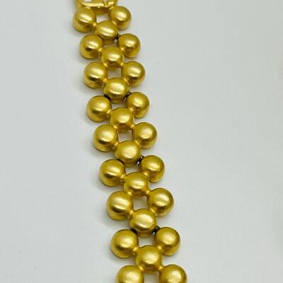 Lot 19: Vintage Givenchy Signed Set, Satin Finish Goldtone Jewelry lot