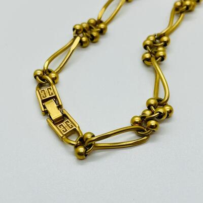 Lot 19: Vintage Givenchy Signed Set, Satin Finish Goldtone Jewelry lot