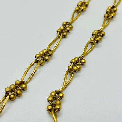 Lot 19: Vintage Givenchy Signed Set, Satin Finish Goldtone Jewelry lot