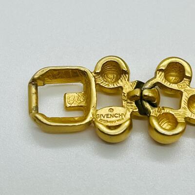 Lot 19: Vintage Givenchy Signed Set, Satin Finish Goldtone Jewelry lot