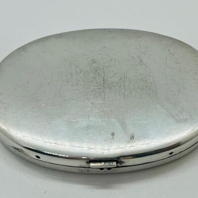 Lot 22: Vintage Sterling Silver Compact Engraved letter M