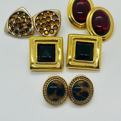 Lot 31: Vintage Napier , Givenchy Costume Clip on Earrings & More