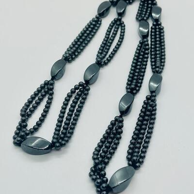 Lot 34: Hematite Necklace and Clip on Earrings Set