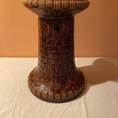 Vintage pottery plant stand - McCoy?