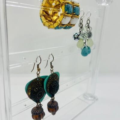 Lot 36: Fun Colorful Fashion Earrings and Bracelet