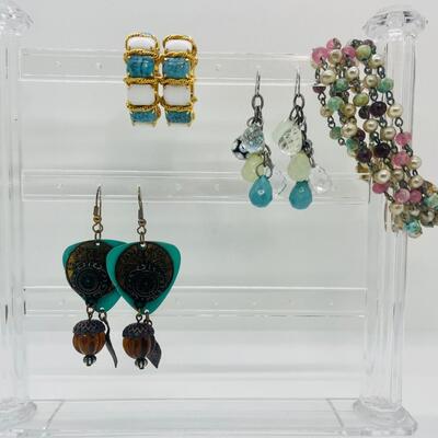 Lot 36: Fun Colorful Fashion Earrings and Bracelet