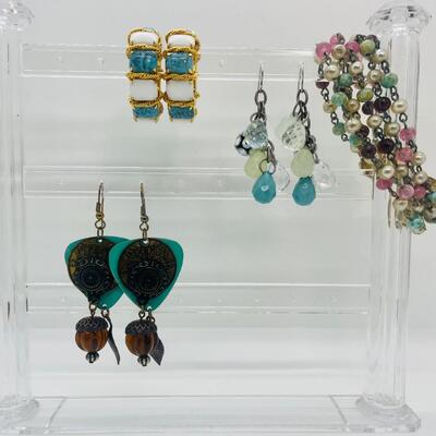 Lot 36: Fun Colorful Fashion Earrings and Bracelet