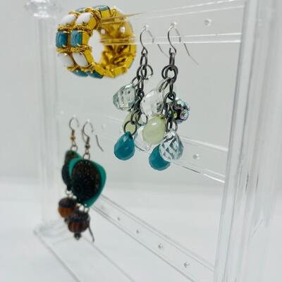Lot 36: Fun Colorful Fashion Earrings and Bracelet