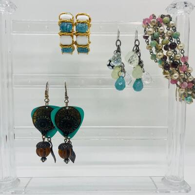 Lot 36: Fun Colorful Fashion Earrings and Bracelet