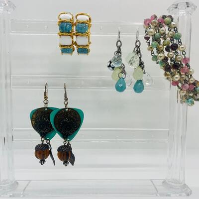 Lot 36: Fun Colorful Fashion Earrings and Bracelet