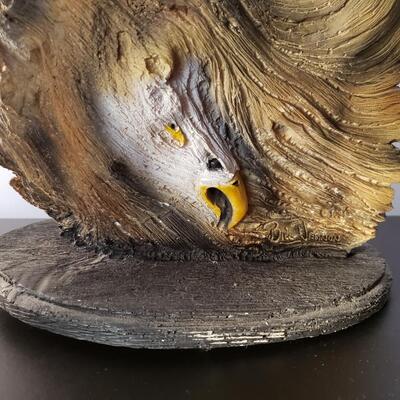 Bill Vernon Wolf & Eagle Sculpture "Night Spirit"