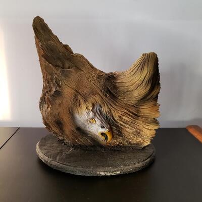 Bill Vernon Wolf & Eagle Sculpture "Night Spirit"