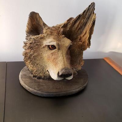 Bill Vernon Wolf & Eagle Sculpture "Night Spirit"