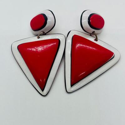 Lot 39: Funky, 90's Style Dangle Earrings