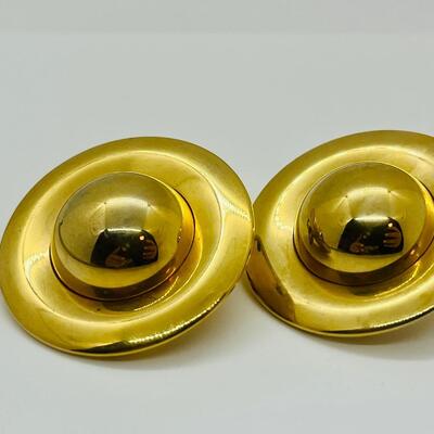 Lot 43: Vintage Goldtone Costume Clip on and Pierced Earrings