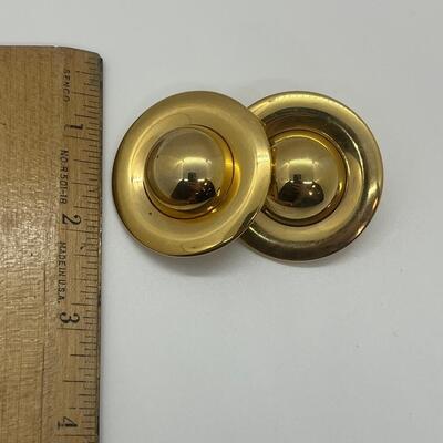 Lot 43: Vintage Goldtone Costume Clip on and Pierced Earrings