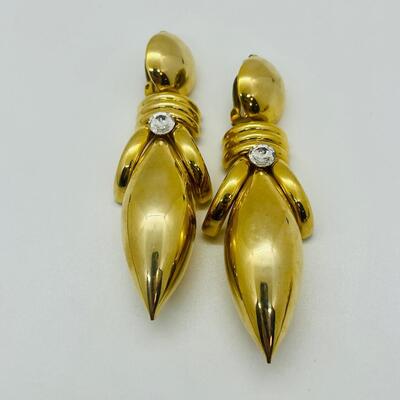 Lot 43: Vintage Goldtone Costume Clip on and Pierced Earrings