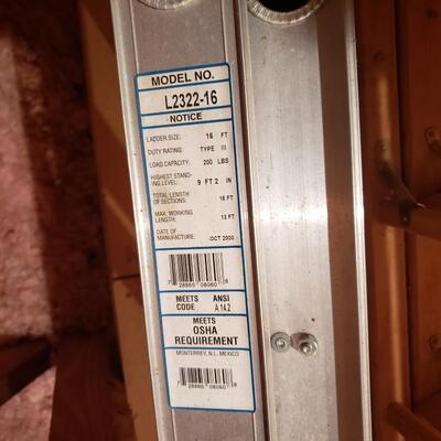16' Metal Extension Ladder