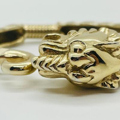 Lot 45: Vintage 70's Donald Stannard Tiger Enamel & Goldtone Spring Hinged Bracelet