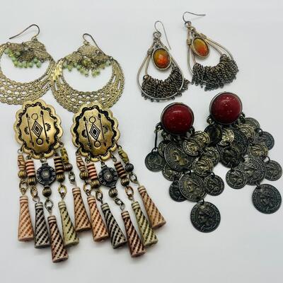 Lot 46: Boho Style Dangle Earrings for Pierced Ears