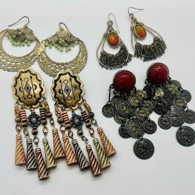 Lot 46: Boho Style Dangle Earrings for Pierced Ears