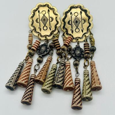 Lot 46: Boho Style Dangle Earrings for Pierced Ears