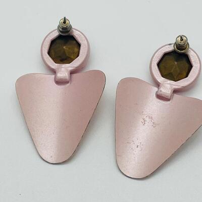 Lot 47: Vintage 80's-90's Style Pierced Pink/Pastels Earrings