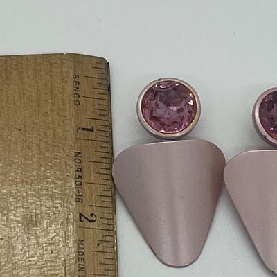 Lot 47: Vintage 80's-90's Style Pierced Pink/Pastels Earrings