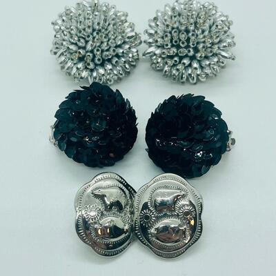 Lot 48: Trifari and More Sequin and Beaded Earrings (Everyday or Evening Out!)